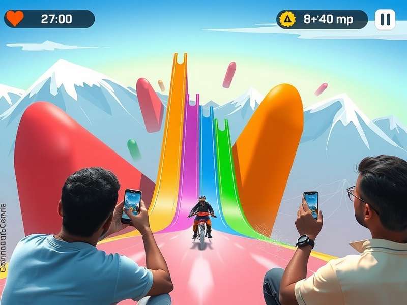 Indian players enjoying Slope Surge on mobile devices